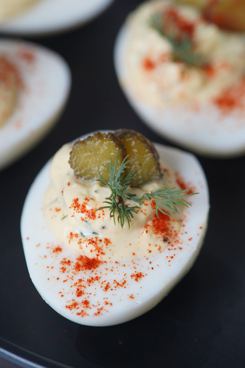 Dill Pickle Deviled Eggs