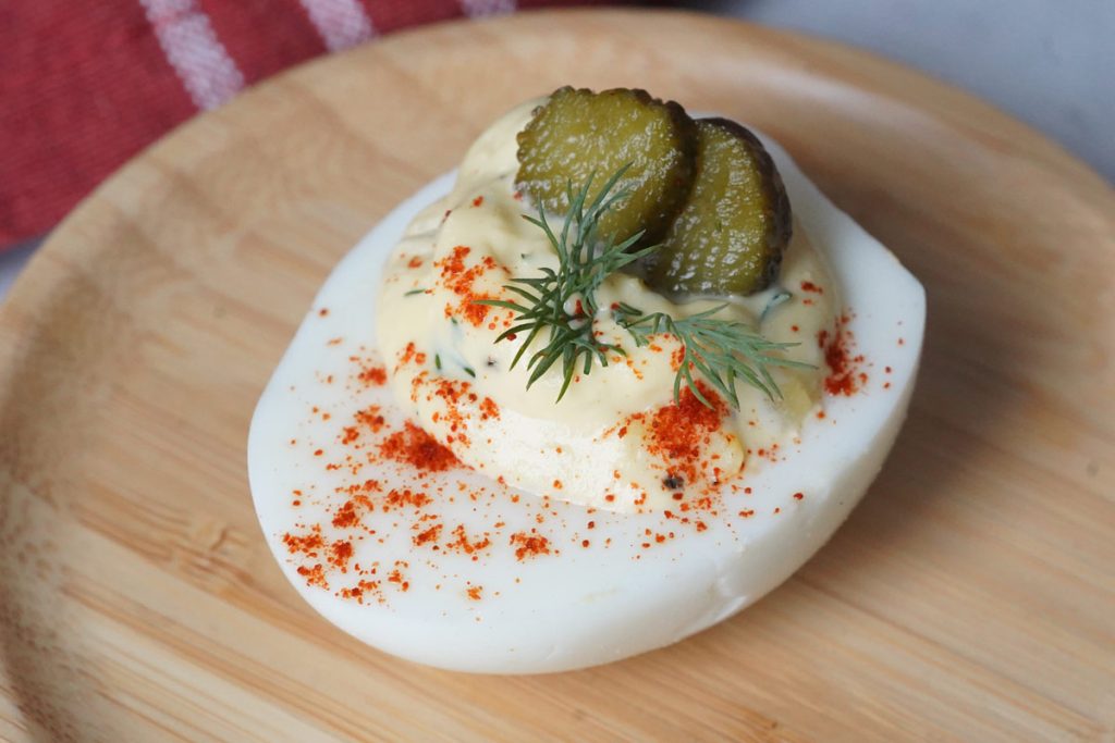 Dill Pickle Deviled Eggs