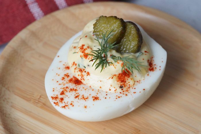 Dill Pickle Deviled Eggs