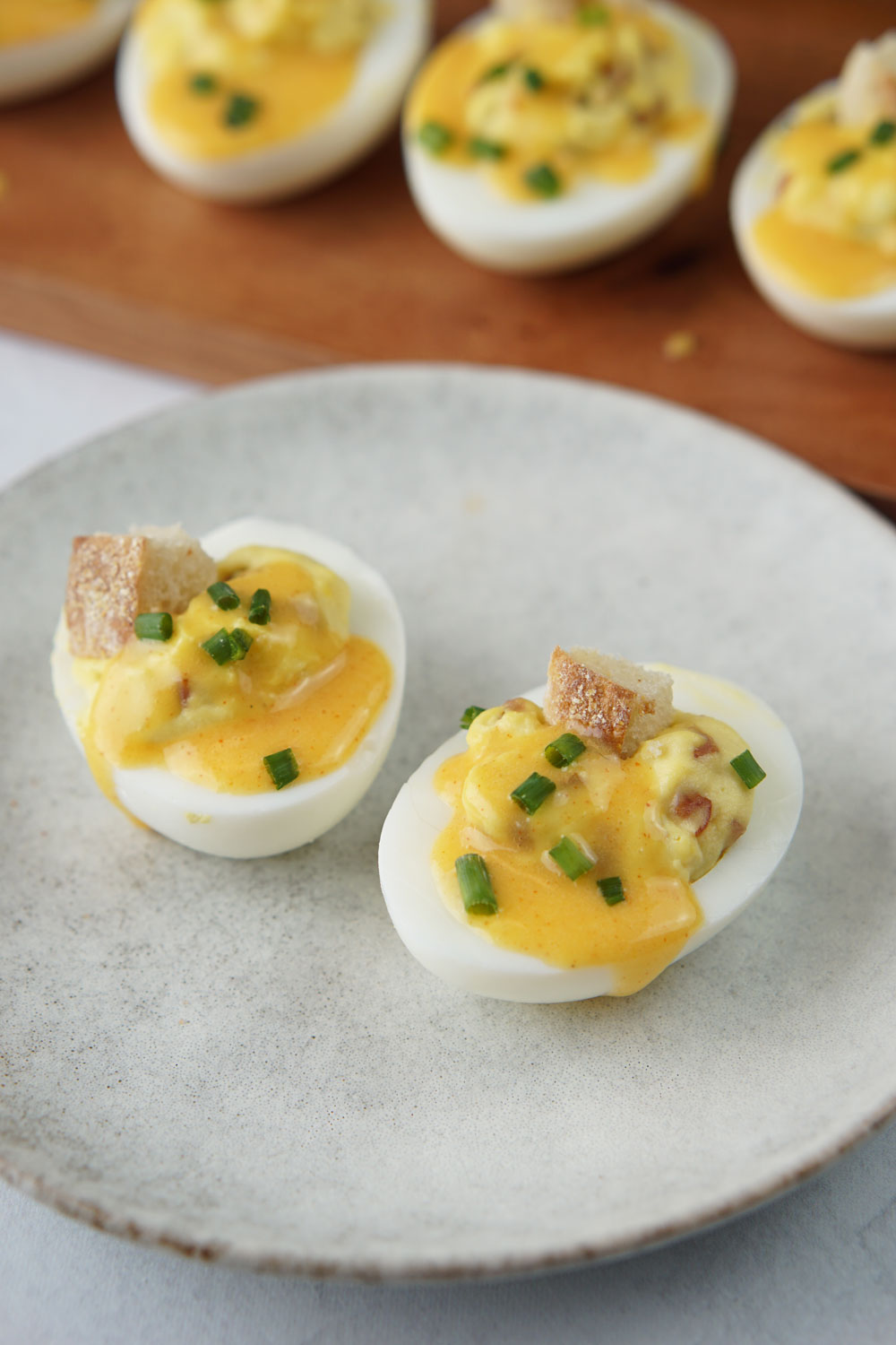 Eggs benedict deviled eggs