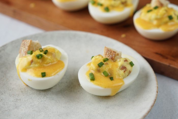 Eggs benedict deviled eggs