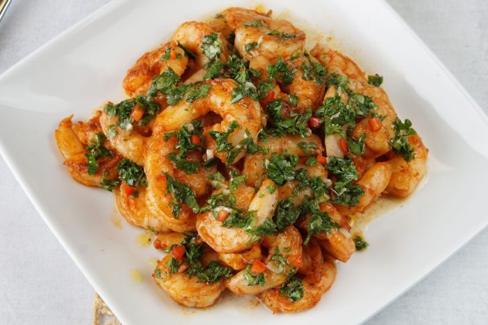 Chimichurri shrimp