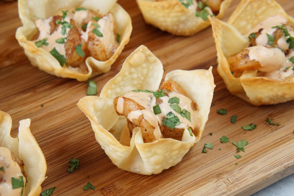 shrimp wonton cups
