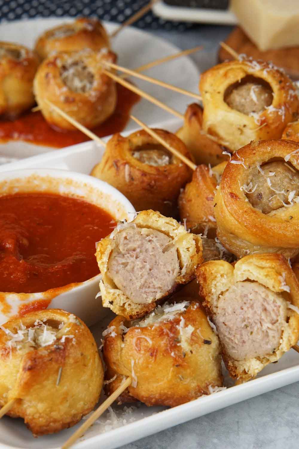 garlic bread meatball bites