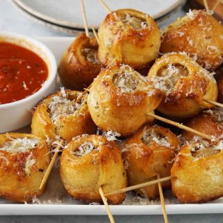 garlic bread meatball bites