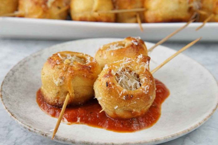 garlic bread meatball bites